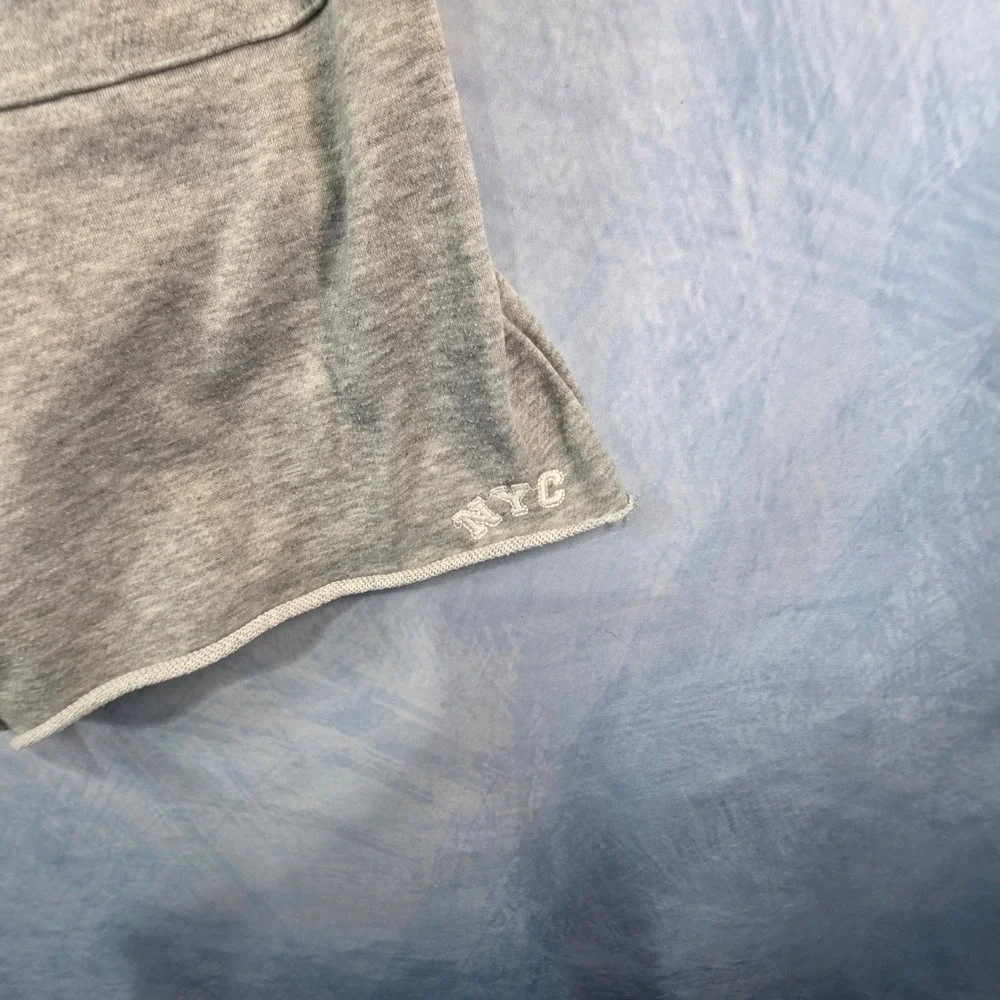 Princess Polly‎ XX Gray NYC Sweat Shorts Elastic Drawstring Waist Raw Hem Size 6